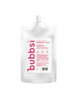 REFILL POUCH: Coconut Oil Creamy Shampoo & Body Wash | Gentle, Nourishing Head to Toe Cleanser | Will Not Irritate Eyes | 95% Naturally-Derived, Sulfate Free | Organic Coconut Oil, Shea Butter, Vitamin E | Light Coconut Vanilla Scent