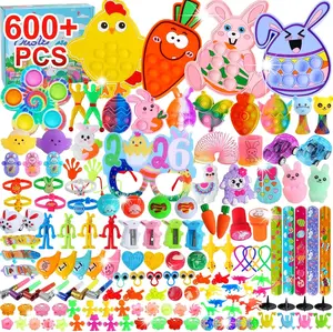 600 PCS Easter Basket Stuffers for Kids Bulk Easter Egg Fillers, Fidget Toys Pack, Party Favors, Classroom Prizes, Pinata Fillers, Goodie Bag Stuffers, Carnival Toys, Birthday Gifts for Boys & Girls