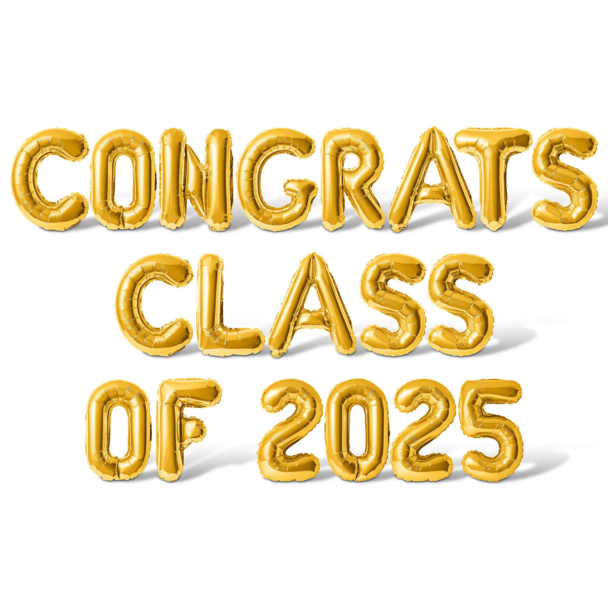 Letter Balloons - CONGRATS CLASS OF 2025 16" Inch Alphabet Letters Foil Mylar Balloon Graduation Party Banner