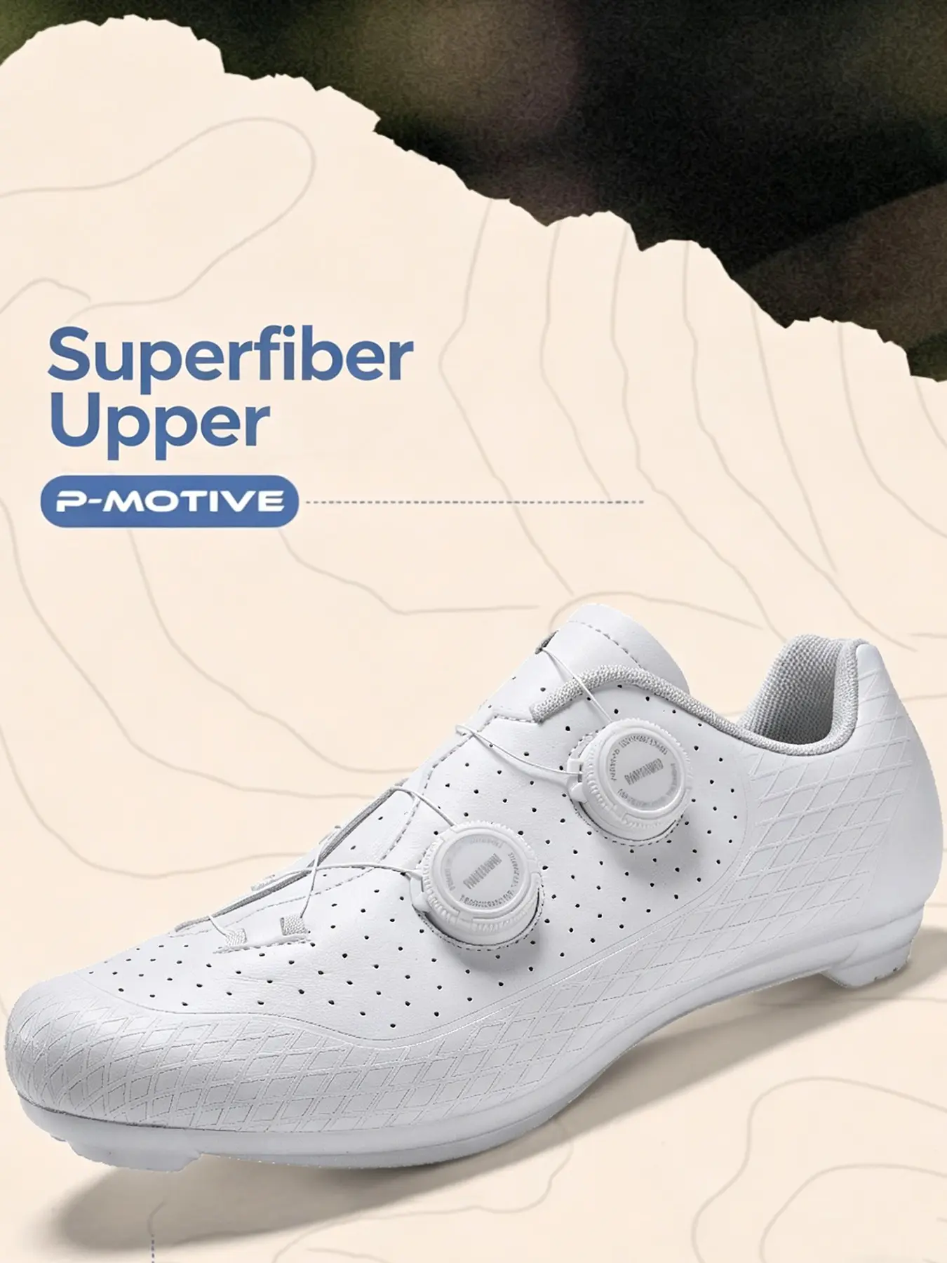 Unisex Road Bike Cycling Shoes with Lock Plate, Dual Knob Quick Release, Breathable Pockets, Lightweight & Durable Sole, Ideal for Commuting