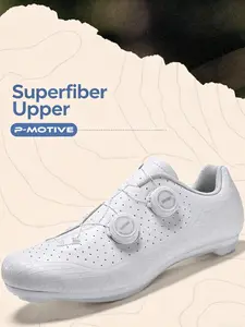 Unisex Road Bike Shoes with Lock Plate, Dual Knob Quick Release, Breathable Pockets, Lightweight & Durable Sole, Ideal for Commuting