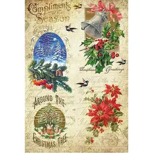 Christmas Postcards Rice Paper