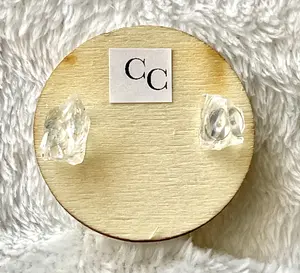 High Tide - Rough Aquamarine Stud Earrings Anniversary Auspicious Birthday Daily