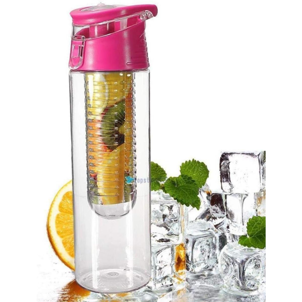 Bottle Water Fruit Infuser 0.8L Capacity BPA-Free Tritan Body with Removable Fruit Infuser for Hydration and Flavor