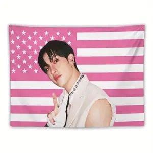 60in x 40in   tapestry   funny tapestry poster home decor banner Stray Band Youngsters Bang Singer Chan American Flag Wall Tapestry  poster  home decor banner wall art bedroom