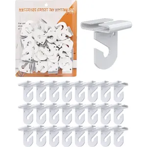 Drop Ceiling Hook for Hanging - 25 Pack Ceiling Decorations Ceiling Hanger on Drop Suspended Ceiling Tile Hook Ceiling Clips for Classroom Grid for Office Home Stores Wedding (25 Pack)