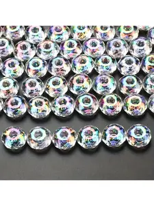 20Pcs 15mm Faceted Large Hole Transparent Wheel Beads for Jewelry Making DIY Necklace Bracelet Beading Pen Accessories
