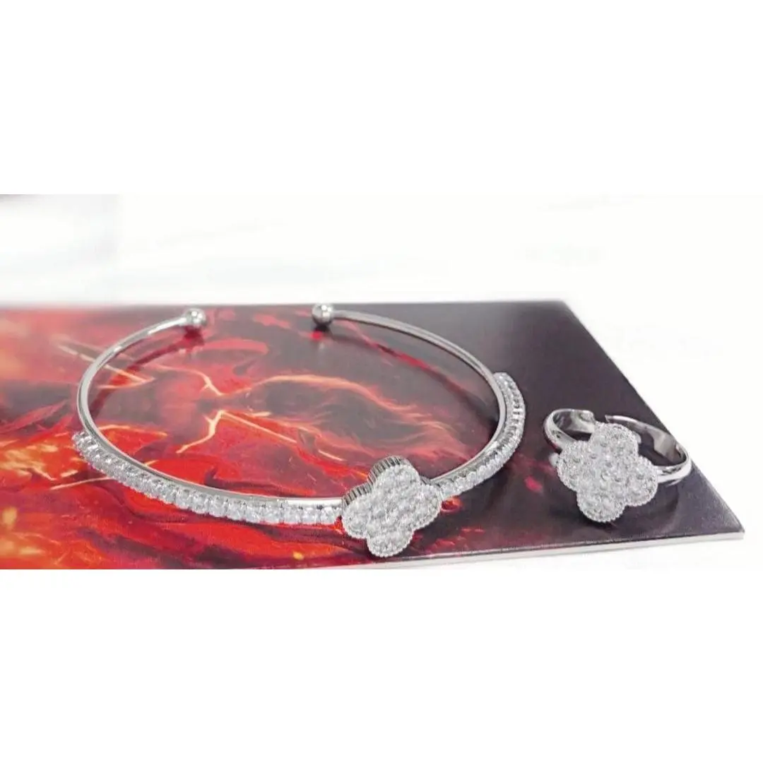 Zirconia Bangle & Ring Set