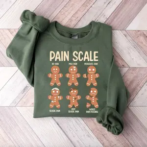 Christmas Nurse Sweatshirt, Pain Scale Gingerbread Shirt, Christmas Shirt, Christmas Cookies Hoodie, Christmas Gift for Nurse, Nurse Xmas Tee For Her