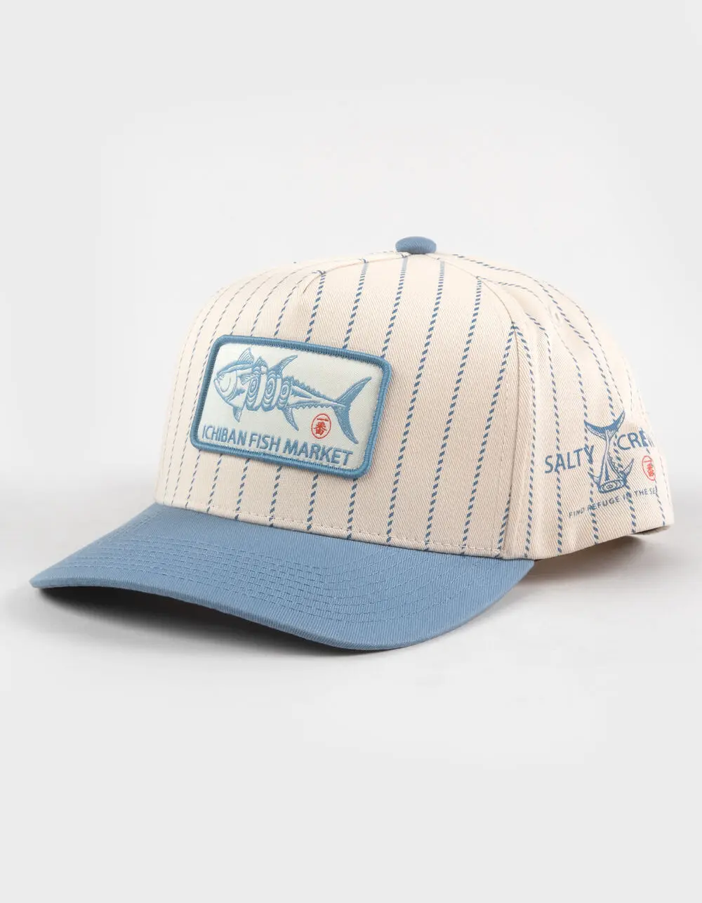 SALTY CREW  Mens Fish Market Snapback Hat, Blue Combo