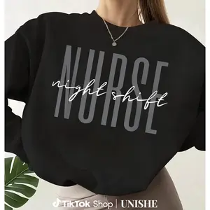 Overnight Nursing Sweatshirt – Funny Night Shift Nurse Long Sleeve Tee