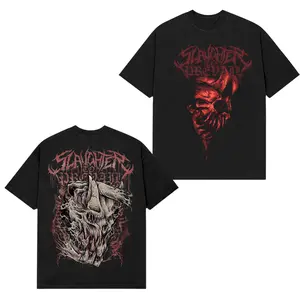 Slaughter To Prevail Devil Skull T-Shirt – Double Sided Deathcore Metal Graphic Tee, Soft Cotton Heavy Rock Band Shirt, Dark Aesthetic Fan Gift for Men & Women