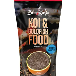 Blue Ridge Koi Fish Food 2lb - Koi Food Mini Growth Formula, Goldfish Food, Premium Fish Food for Ponds, Ponds Fish Food, Floating Pond Pellets