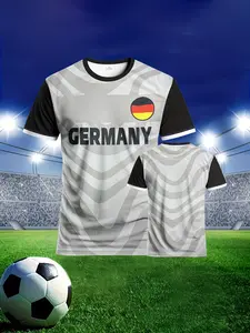 Youth Spring Summer Fall Football Training Jersey & Round Neck Short Sleeve Soccer Match & Practice Wear, Casual Slim Fit Long Clothing