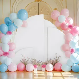 Half Moon Arch Cover Backdrop, Stretchy Spandex Fitted Cover for Wedding Arch Stand, Double Sided Half Top, for Birthday Party, Baby Shower & Graduation Decorations