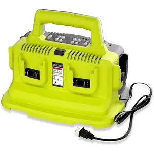 DCB104 6 Port Charger Replace for 20V Battery Charger Station Compatible with 20V/60V Battery DCB200 DCB201 DCB203 DCB204 DCB606 DCB612 DCB609 (Color: Green or Yellow)