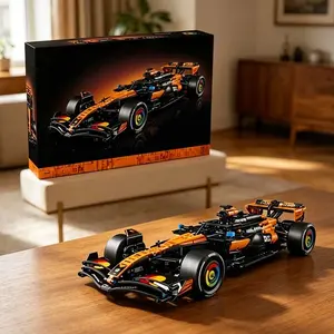 2026 New 1675Pcs Orange Technic Racing Car Building Block Model 42228, Assembly Car Toy Gift for Kids Boys Girls, Home Decoration & Collectible