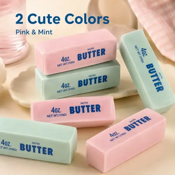 Squishy Toy Butter Bar Stress Relief Fidget Toy, Soft Squeeze Crunchy Sensory Play Toy for Desk Breaks, Home, School, Study, and Office Use, Cute Handheld Butter Shape Toy for Everyday Fun, Kids, Teens, Teachers, Office Workers, Small Gift Buyers