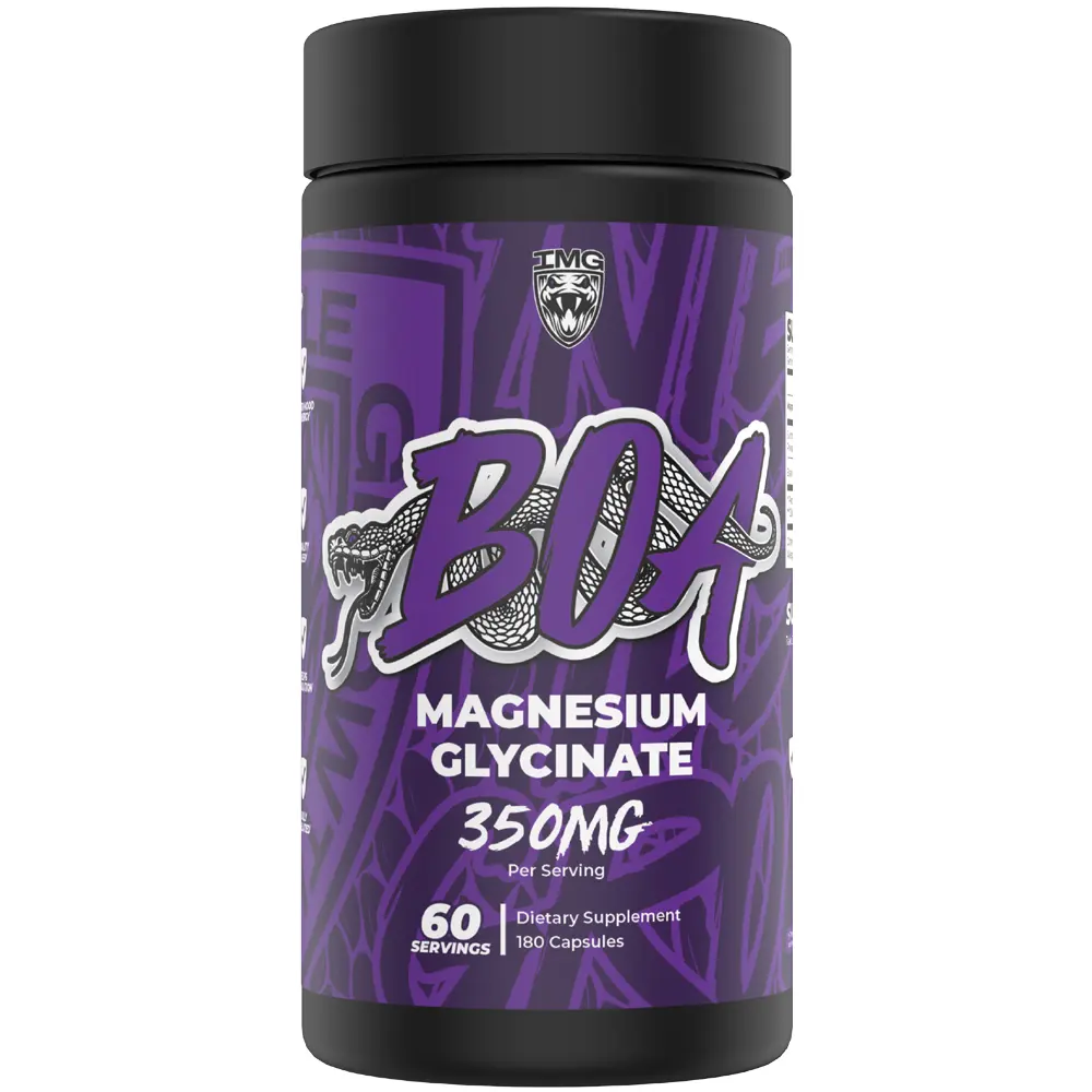 BOA Magnesium Glycinate 350mg Capsules | Sleep, Relaxation & Stress Support | 180 Capsules (60 Servings)