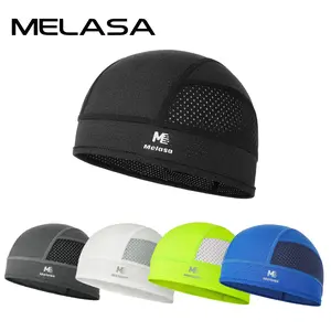 MELASA 2/3 Pack Cooling Skull Cap Helmet Liner, Lightweight Breathable Sweat Wicking Cap for Motorcycle, Cycling, Running, Hard Hat & Workout