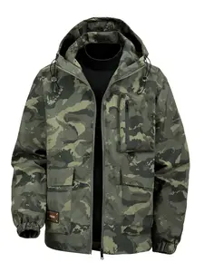 Men's Camouflage Tactical Jacket Spring & Fall Outdoor Sports Coat Casual Outerwear Fitted Design Suitable for Outdoor Travel