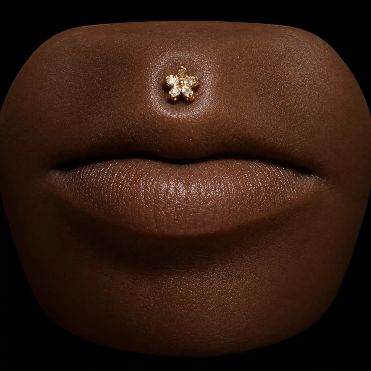 Flower Lip piercing Gold and Silver Color