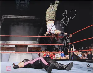 Lita WWE Autographed 16" x 20" Moonsault vs. Trish Stratus Photograph - Fanatics Authentic Certified