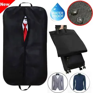 Large Travel Garment Bag Suit Cover Dress Storage Foldable Carrier Bag w/ Handle luggage organizer