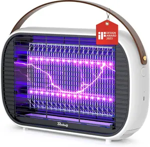 Buzbug LED Bug Zapper Outdoor Indoor, Rechargeable 5200mAh Battery, LED Bulbs Up to 50,000 Hours, Portable Camping Fruit Fly Mosquito Moth Gnat Wasp Trap, Killer, Zapper