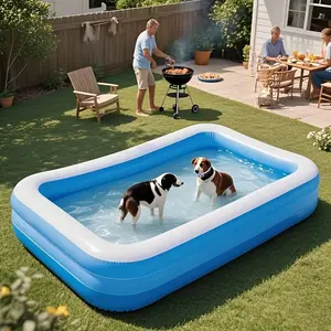 Large Inflatable Outdoor Swimming Pool for Backyard and Beach Fun, Safe Design No Electricity Required for Summer Parties, Bright Ocean for Music Festivals and Holiday Gifts