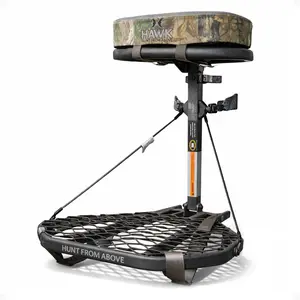 Hawk COMBAT Hang On Tree Stand, Deer Stand with 21 x 27" Saddle Hunting Platform