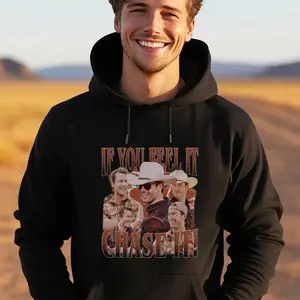 If You Feel It Chase It Glen Powell Sweatshirt Hoodie, Tyler Owens Twisters Sweatshirt Hoodie, Vintage Glen Powell Homage Sweatshirt, Twisters Movie Hoodie