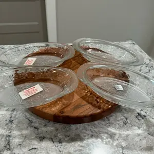 Set de 4 cacerola ovaladas para servir de la línea fantasía. Princess House