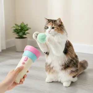 Automatic Retractable Cat  - Electric Self-Play Teaser with Auto-Retract & Launcher, Rechargeable Wand  for Indoor Kittens, Boredom Buster Bungee Toy tornado puppy chew Chewing Ball Custom 3D Holographic Pet Memorial Box safe interactive Holiday Set