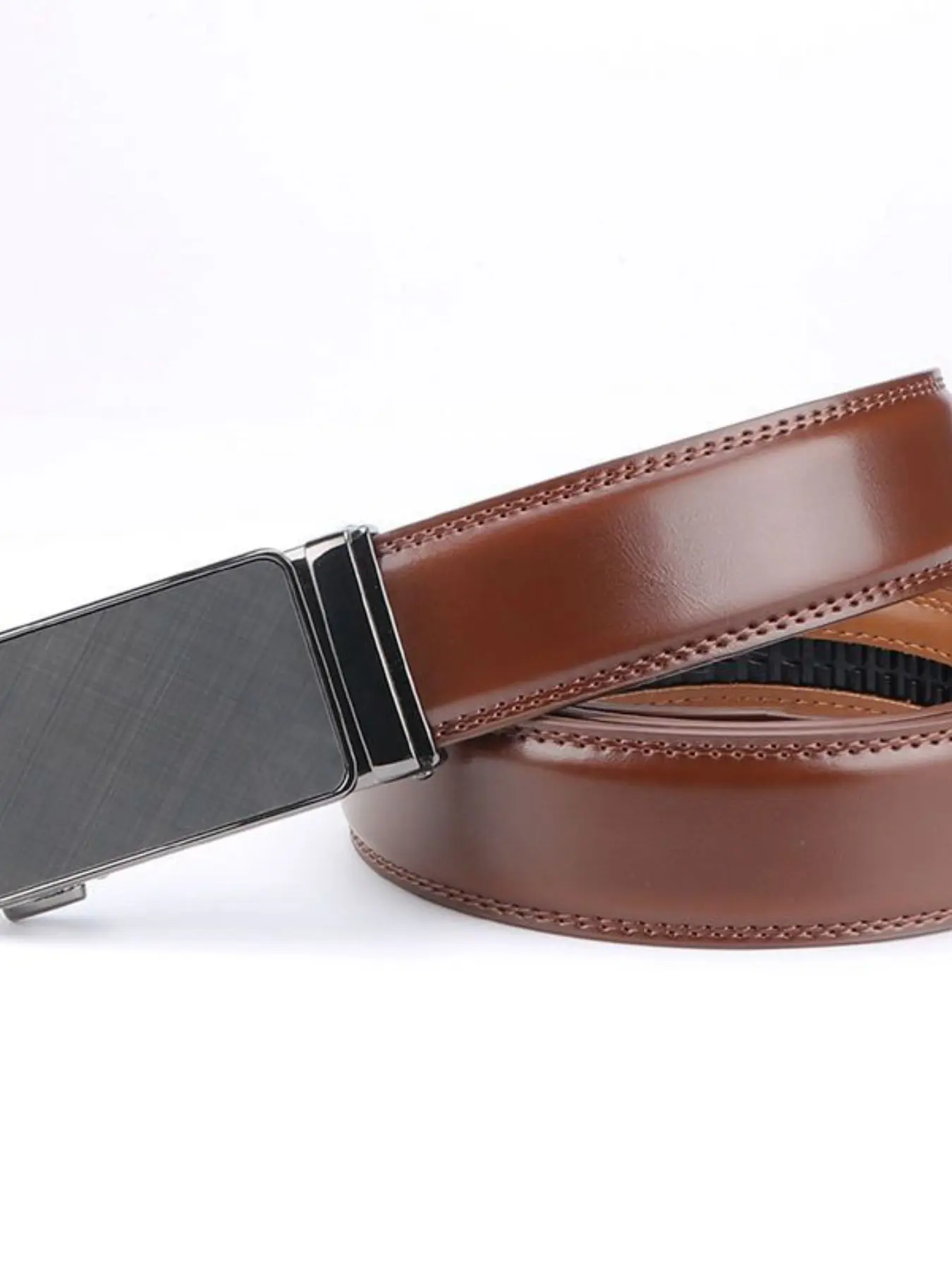 Mens Belt,Ratchet Belts for Men Leather Business Casual Belt,Adjustable Stylish Belts for Dress Jeans,Comfort Trim to Fit（35mm）