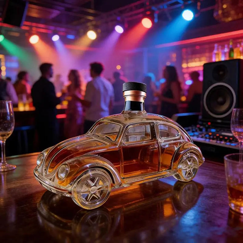 Creative 3D Car-Shaped Wine Decanter, Whiskey Bottle, Liquor Decanter, Sparkling Wine Bottle. Suitable for Home Decor, Bars, Outdoor Parties, Halloween, Christmas, Birthdays. The Perfect Holiday Gift