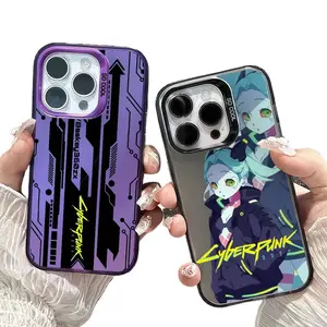 Game Samurai C-Cyberpunk Phone Cases For iPhone 17 Promax Pro Air 16 Plus 15 14 13 12 11 Black Purple IMD Shockproof Protective Cover