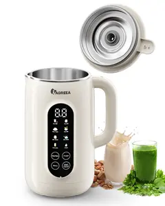 IAGREEA 10-in-1 Nut Milk Maker Machine 304 Stainless Steel Lid BPA Free, 35oz Soy Milk Maker for Homemade Milkshake/Nut/Oat/Plant-Based Drink, 10 Blades Blenders with Delay Start/Boil Water/Self Clean