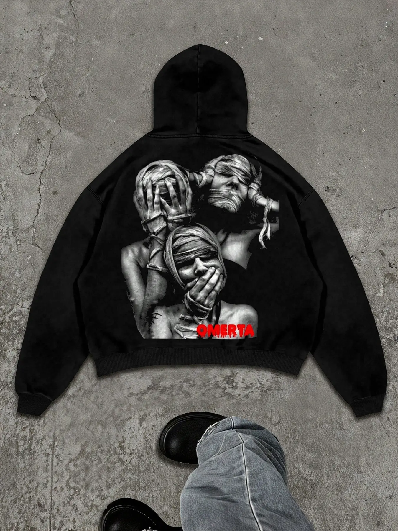 Unisex Hooded Sweatshirt with Graphic Print, Casual Loose-Fit Long Sleeve Pullover, Fall & Winter Fashion, Comfortable Streetwear, Casual Sporty Sweatshirt