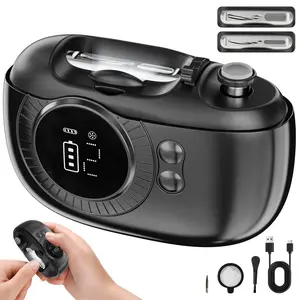 WNFOU Electric Nail Clipper, 2026 Upgraded Model Automatic Electric Nail Trimmer, Nail Polisher with LED Light, Magnetic Cover, Nail Clipping Container, USB Charging, Safe Dual-Speed Mode, Suitable for Seniors, Children, Adults, Men, and Caregivers