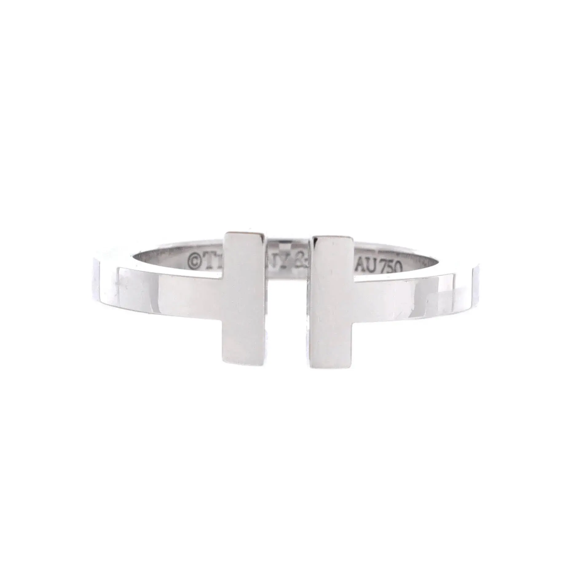 Pre-owned Tiffany & Co. T Square Ring 18K White Gold by Rebag
