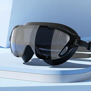 Electroplated Large Frame Adult Swim Goggles – Anti-Fog Waterproof HD Clear Vision, No Leak  Swimming Goggles for Men & Women, Unisex Swim Set with Ear Plugs & Protective Case