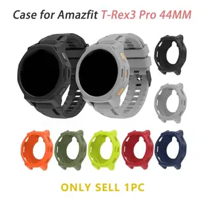 Silicone Protective Watch Case Suit for Amazfit T-Rex3 Pro 44MM TPU Half-pack Silicone Case, Smart Watch Accessories