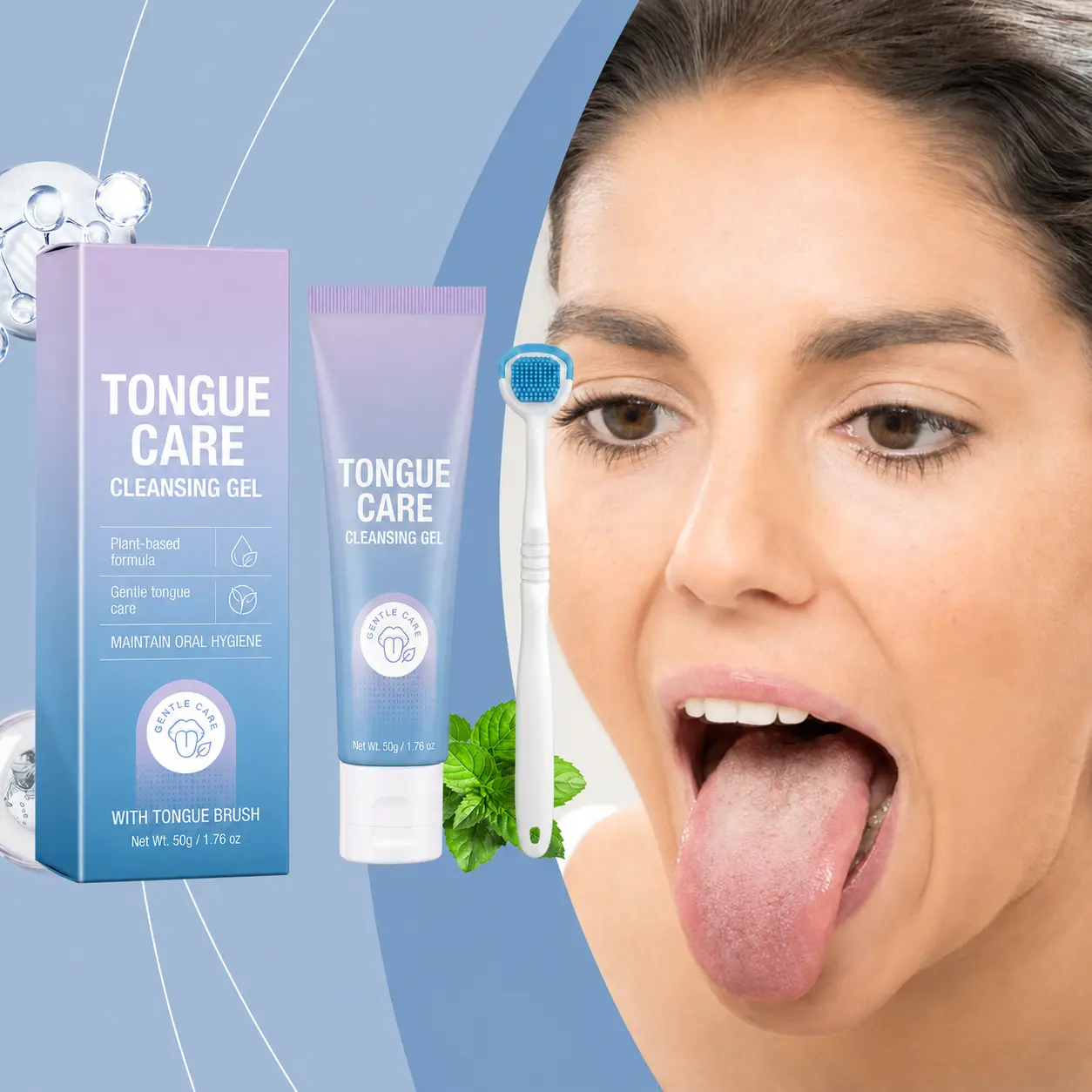 Fresh Breath Tongue Cleansing Gel – Daily Oral Care Gel for Tongue Coating, Mouth Freshness and Gentle Cleaning