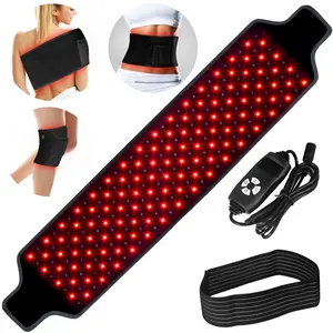 Red Light Therapy Waist Belt - 660nm Red Light + 850nm Near Infrared Light - 105 Tri-color LEDs - Can be used on the back, waist, abdomen, joints, and muscles (wired version). Compliant with FSA and HSA reimbursement terms.