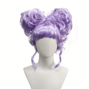 A Heart-Shaped Cosplay Wig with Uniquely Styled Short Curly Hair, Perfect for Halloween, Christmas, And Party Performances