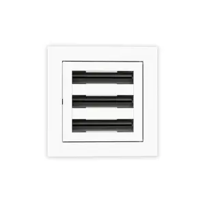 6 Inch - 3 Slot Linear Slot Diffusers - Modern AC Grilles - White
