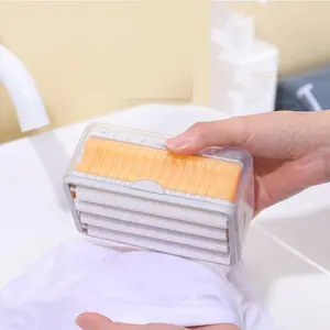 Soap Box Hand-free Rub Soap Bubbler Soap Drain Dish Holder Multifunctional Bathroom Kitchen Soap Storage Container with Rollers Soap Rack