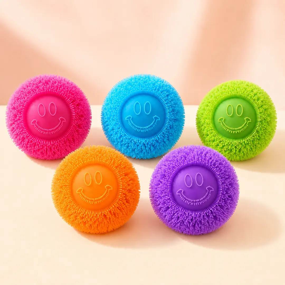 Smiley Spiky Sensory Ball – Soft Tactile Squeeze Fidget Toy, Stress Relief Gift for Kids & Adults