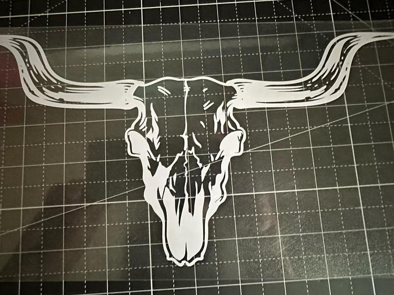 Weatherproof Vinyl Decal for Trucks or Cars Smaller Bull Skull Design 12x6 Inches Vehicle Exterior Decoration Durable and Versatile
